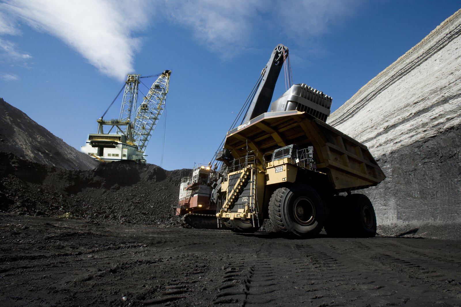 Large coal haul truck at an open-cut mine